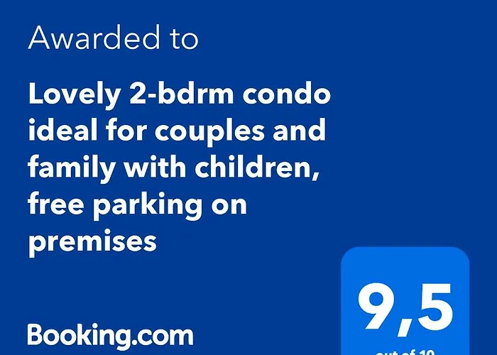 Lovely 2-Bdrm Condo Ideal For Couples And Family With Children, Free Parking On Premises
